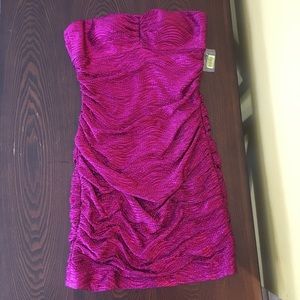 NEW‎ Hailey Logan strapless bright pink dress